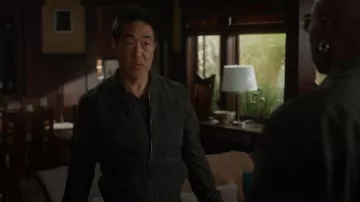 Paul & Shark Zipped Cardigan worn by Howard 'Chimney' Han (Kenneth Choi) as seen in 9-1-1 (S09E08)