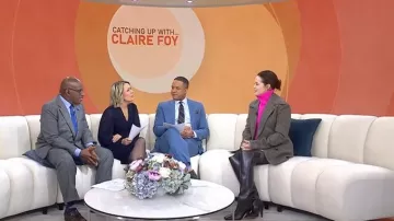 JW Anderson Double-breasted Wool Jacket worn by Claire Foy as seen in Today on January 20, 2026