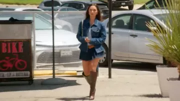 Gaudì Croc Print Faux Leather Boots worn by Angelica Jensen as seen in Vanderpump Rules (S12E07)