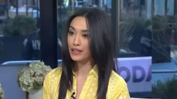 Ann Taylor Geo Essential Shirt worn by Emilie Ikeda as seen in Today on January 21, 2026