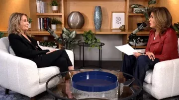 Cinq à Sept Bev Denim Pants worn by Hoda Kotb as seen in Today on January 21, 2026