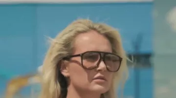 Saint Laurent SL 596 Dune Aviator Glasses worn by Molly-Mae Hague as seen in Molly-Mae: Behind It All (S03E01)