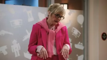 Michael Kors Collection Georgina One Button Wool Blazer worn by Maria Bamford as seen in Shifting Gears (S02E11)