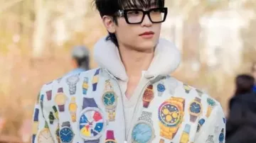Thomas Teetut Chungmanirat Watch Print Jacket of Teetut Chungmanirat in Asian Celebrities at Paris fashion Week...#kpop #parisfashionweek #pfw #pfw2025 #shorts