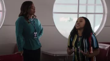 The Elder Statesman Unrugby Maxi Dress worn by Janine Teagues (Quinta Brunson) as seen in Abbott Elementary (S05E11)