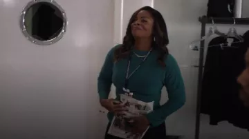 Zara Draped Waist Top worn by Ava Coleman (Janelle James) as seen in Abbott Elementary (S05E11)