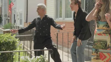 Bianca Jeswant Men's Starry Night Tunic worn by Tan France as seen in Queer Eye (S10E01)