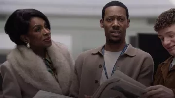 Mango Detachable Collar Manteco Wool Coat worn by Barbara Howard (Sheryl Lee Ralph) as seen in Abbott Elementary (S05E11)