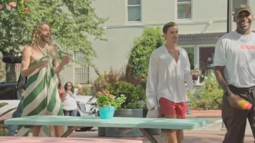 Ronny Kobo Chantell Dress worn by Jonathan Van Ness as seen in Queer Eye (S10E02)