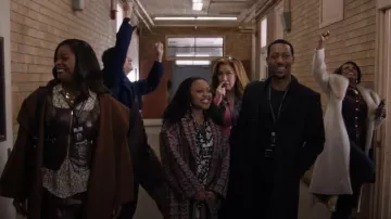 Avec Les Filles Faux Leather Buckle-Front Vest worn by Ava Coleman (Janelle James) as seen in Abbott Elementary (S05E11)