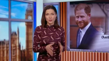 Me + Em Ultra-Fluid Maxi Dress worn by Maggie Rulli as seen in Good Morning America on January 19, 2026