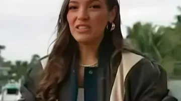 Access Hollywood Emily Orozco Bomber Jacket as seen in Access Hollywood