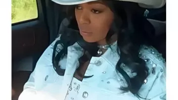 The Real Housewives of Potomac Keiarna Stewart White Embellished Jacket