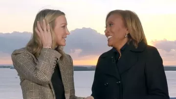 Veronica Beard Kendryn Embellished Dickey Jacket worn by Lara Spencer as seen in Good Morning America on January 20, 2026