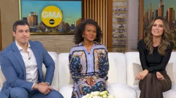 Maje Multicolored Blouse worn by Janai Norman as seen in Good Morning America on January 20, 2026