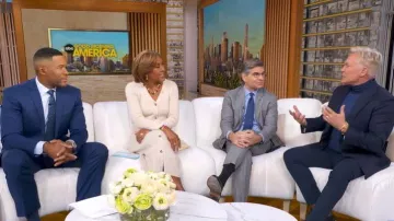 Jason Wu Button Up Cardigan Dress worn by Robin Roberts as seen in Good Morning America on January 21, 2026