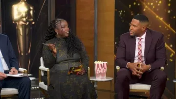 Tanya Taylor Thea Turtleneck Midi Dress worn by Kelley L. Carter as seen in Good Morning America on January 22, 2026