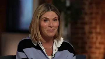Claudie Pierlot Manon Striped Rugby Shirt worn by Jenna Bush Hager as seen in Today with Jenna & Sheinelle  on January 22, 2026