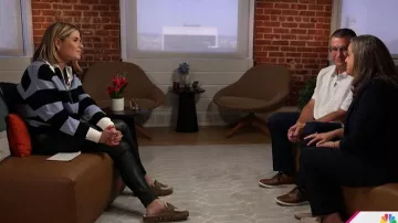 Veronica Beard Fenix Clogs Bark worn by Jenna Bush Hager as seen in Today with Jenna & Sheinelle  on January 22, 2026