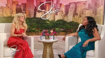 The Frankie Shop Brickell Satin Trousers worn by Arden Myrin as seen in Sherri on  January 21, 2026