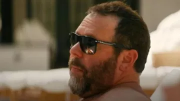 Ray-Ban RB4547F Boyfriend Two Low Bridge Fit Square Sunglasses worn by Bert Kreischer (Bert Kreischer) as seen in Free Bert (S01E06)