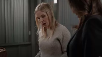 Buck Mason Seafarer Shrunken Crewneck Sweater worn by Amanda Rollins (Kelli Giddish) as seen in Law & Order: Special Victims Unit (S27E11)