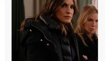 Law and Order SVU S27 Olivia Benson Puffer Hooded Jacket worn by Olivia Benson (Mariska Hargitay) as seen in Law & Order: Special Victims Unit