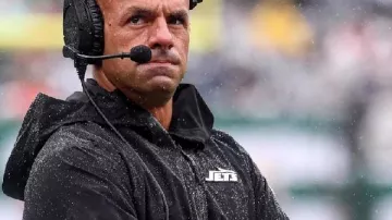 Head Coach Robert Saleh Jets Black Jacket in Robert Saleh Competitor Speech - Hard Knocks - New York Jets Episode 3