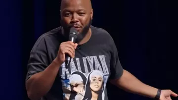 Bald Brothers: A Freestyle Comedy Show 2026 Kevin Fredericks Black Shirt worn by Kevin Fredericks in Bald Brothers Freestyle Comedy Show Ft. Tony Baker & KevOnStage #1
