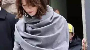 The Beauty S01 Rebecca Hall Grey Coat worn by Jordan Bennett (Rebecca Hall) as seen in The Beauty (S01)