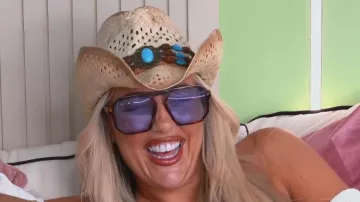 Pretty Little THing Blue & Tortoise Sunglasses worn by Jess Harding as seen in Love Island: All Stars (S03E04)