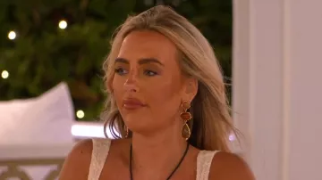 Lovisa Gold Brown Stone Mixed Shape Drop Earrings worn by Jess Harding as seen in Love Island: All Stars (S03E06)