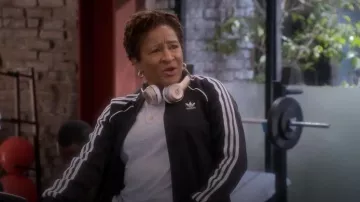 Adidas Adicolor Superstar Track Jacket worn by Lucretia (Wanda Sykes) as seen in The Upshaws (S07E04)