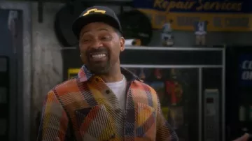 Wax London Whiting Plaid Cotton Blend Overshirt worn by Bennie Upshaw (Mike Epps) as seen in The Upshaws (S07E06)