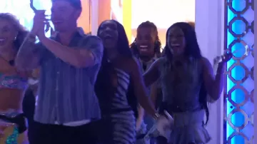 Jaded London Ludlow Denim Mini Skirt worn by Leanne Amaning as seen in Love Island: All Stars (S03E07)