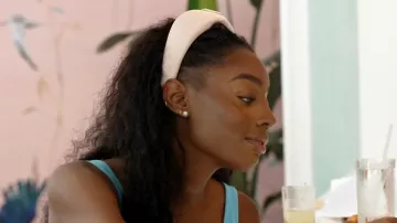 Prada Re Nylon Triangle Logo Headband worn by Venita Aspen as seen in Southern Charm (S11E08)