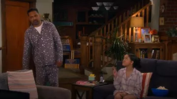 Chung Flannel Pajamas Set in Grey Star worn by Bennie Upshaw (Mike Epps) as seen in The Upshaws (S07E07)