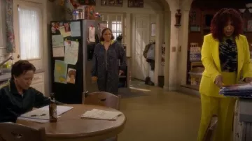 DKNY Pintuck Flare-leg Pant worn by Althea Turner (Kym Whitley) as seen in The Upshaws (S07E07)