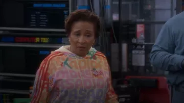 Farm Rio x Adidas Hoodie worn by Lucretia (Wanda Sykes) as seen in The Upshaws (S07E07)
