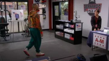 Converse CdG Play Chuck 70 High Pristine Red Sneakers worn by Bernard (Jermelle Simon) as seen in The Upshaws (S07E09)