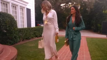 Veronica Beard Issel Wrap Jacket worn by Kyle Richards as seen in The Real Housewives of Beverly Hills (S15E06)