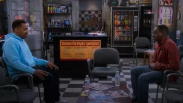 Vans Long Sleeve Button Front Shirt worn by Tony(Mike Estime) as seen in The Upshaws (S07E09)