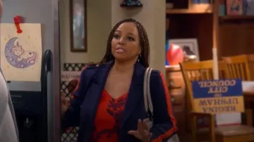Disney Minnie Majorette Double-Breasted Boyfriend Blazer worn by Regina (Kim Fields) as seen in The Upshaws (S07E09)