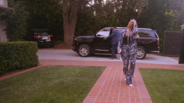 Christian Dior Silk Printed Trousers worn by Dorit Kemsley as seen in The Real Housewives of Beverly Hills (S15E06)