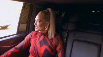 David Koma Printed Mesh Bodysuit worn by Erika Jayne as seen in The Real Housewives of Beverly Hills (S15E06)