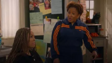 Adidas Jumpsuit worn by Lucretia (Wanda Sykes) as seen in The Upshaws (S07E11)