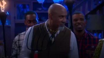 Billionaire Boys Club Dust Embroidered Plaid Flannel Button-Up Shirt worn by Bernard (Jermelle Simon) as seen in The Upshaws (S07E12)