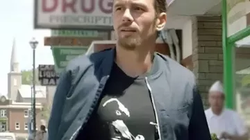 11.22.63 Jake Epping Blue Bomber Jacket worn by Jake Epping (James Franco) in 11.22.63 (S01)