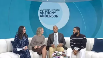 NN07 Alfie 60019 Polo Sweater worn by Anthony Anderson as seen in Today on January 23, 2026