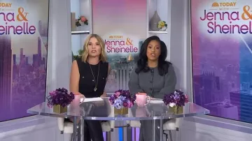 Guest in Residence Cashmere Sculpted Cardigan worn by Sheinelle Jones as seen in Today with Jenna & Sheinelle  on January 24, 2026
